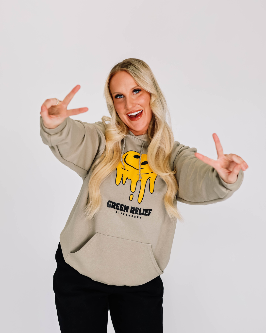 Smiley Hoodie - Tan