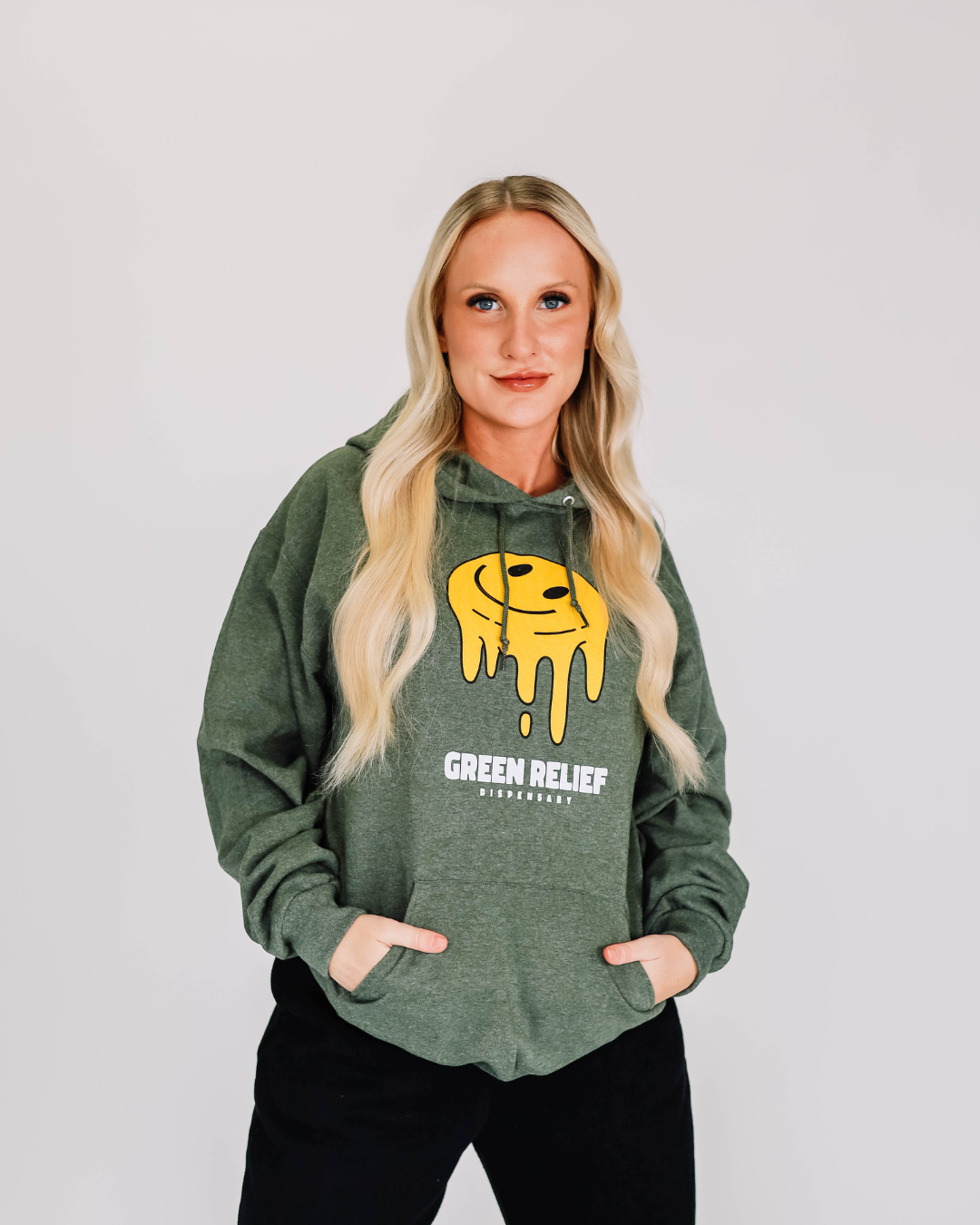 Smiley Hoodie - Green